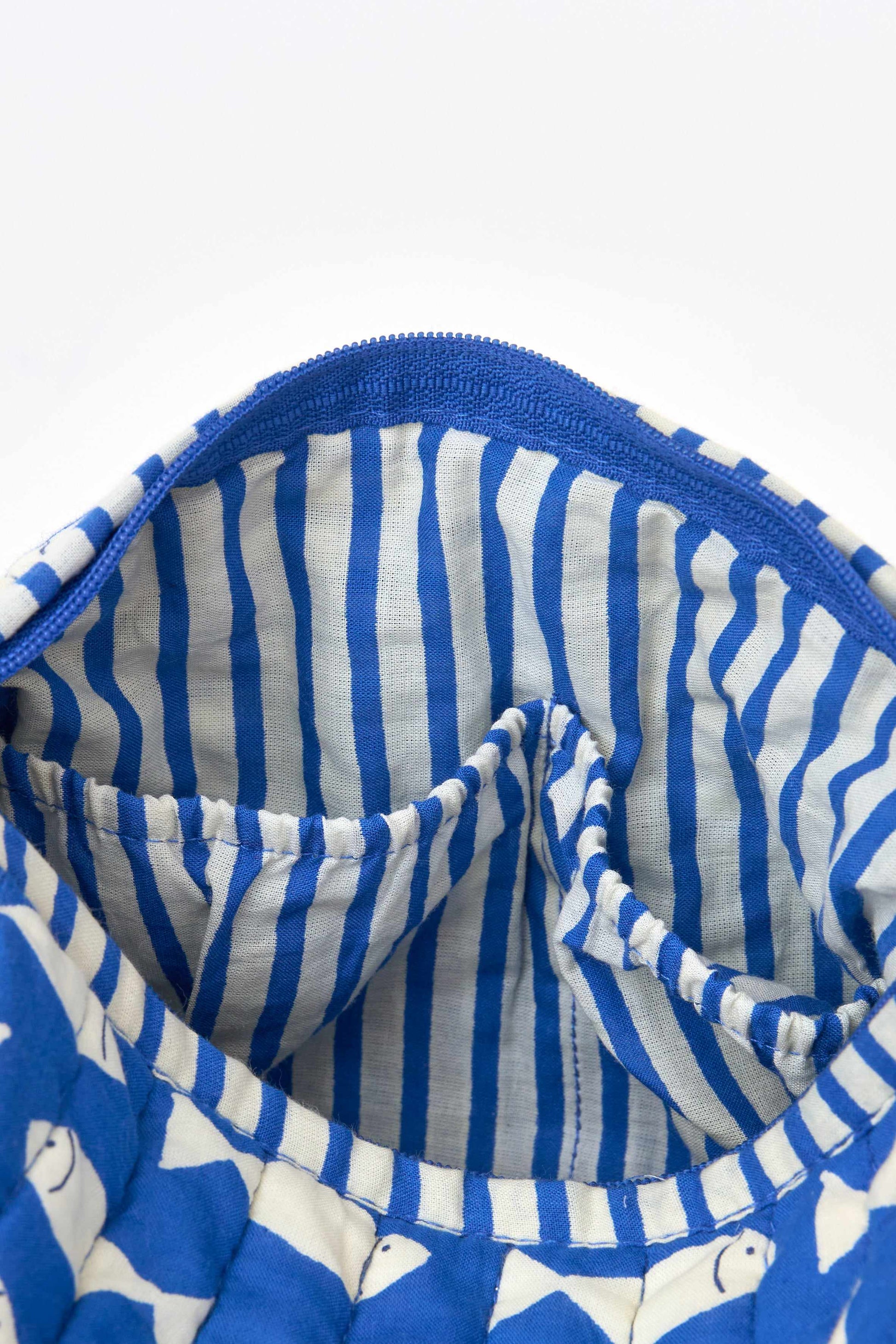 Neceser marinero de algodón con estampado de peces