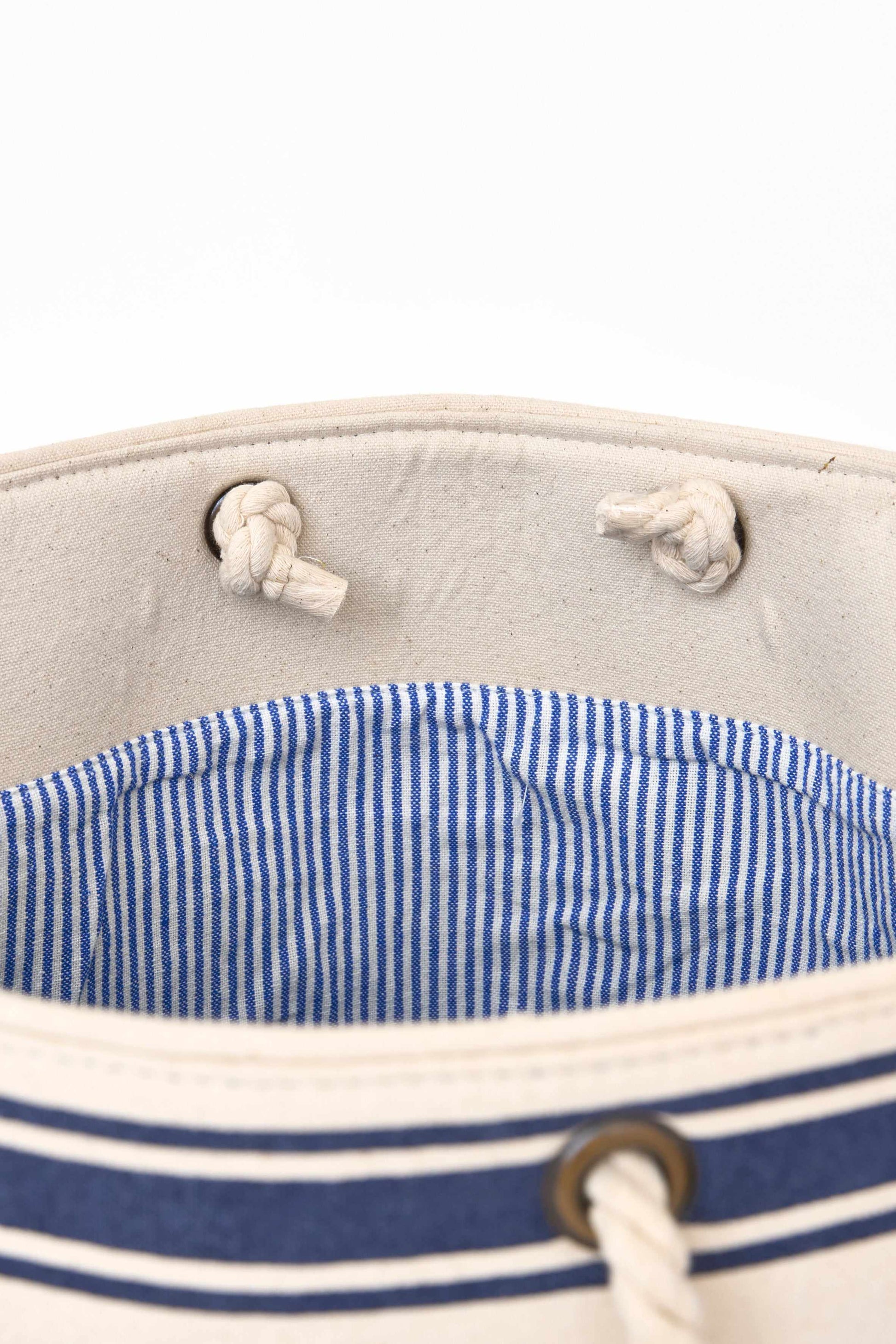 Nautical laundry bag with whale