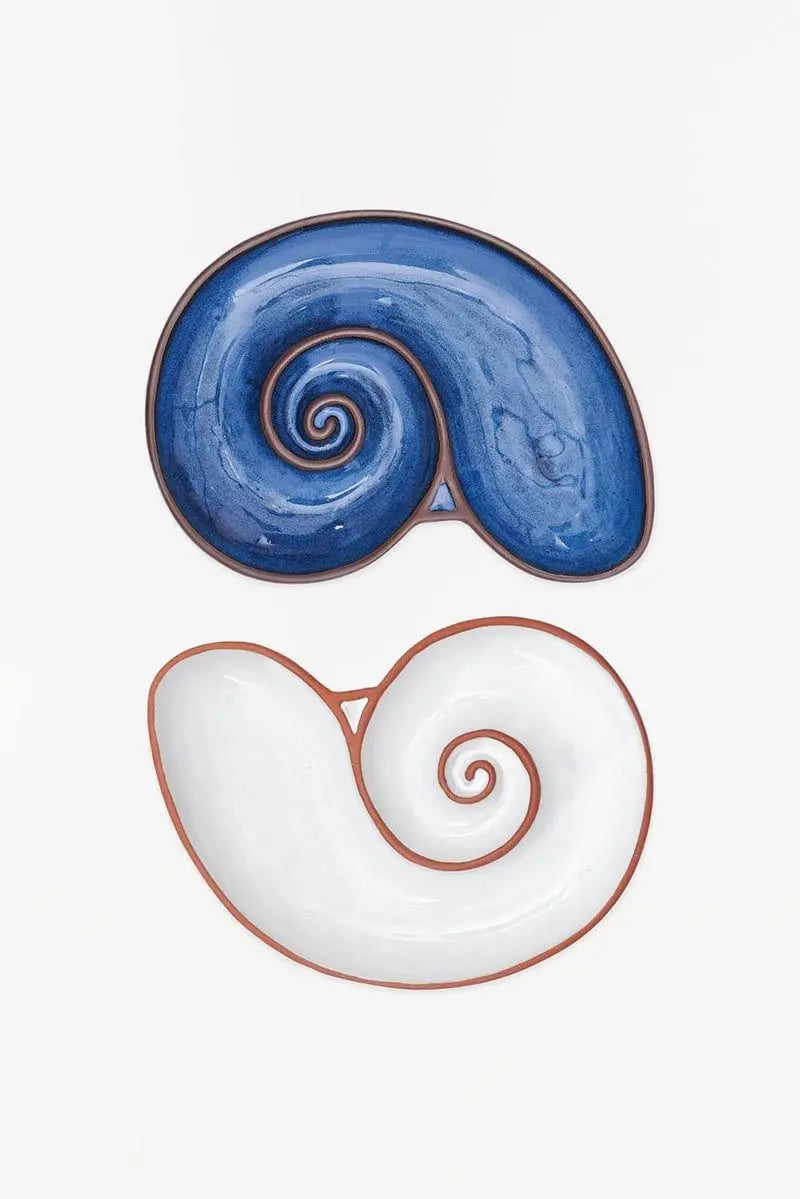 Set de 2 recipientes de cerámica con forma de concha (Grande) Batela