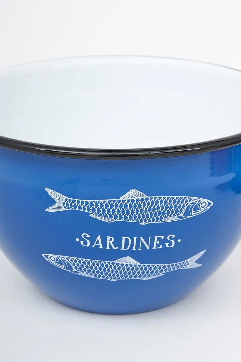 Bol en métal, sardines. Grand