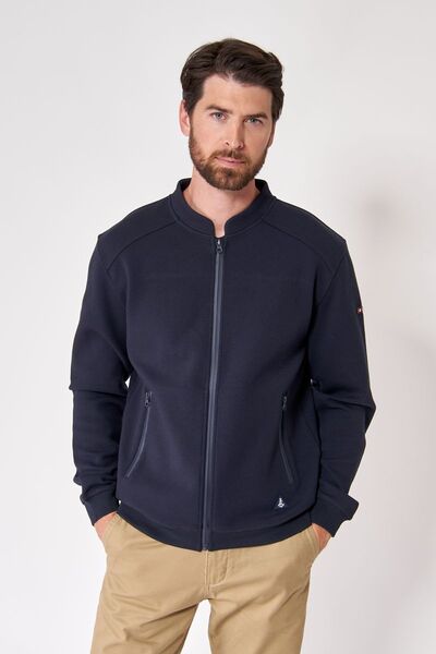 Stretchy zip-up sweatshirt, jacket style
