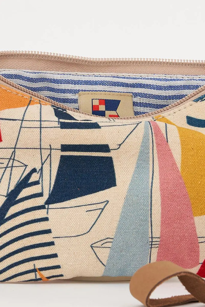 Bolso de mano pequeño con dibujos veleros multicolor