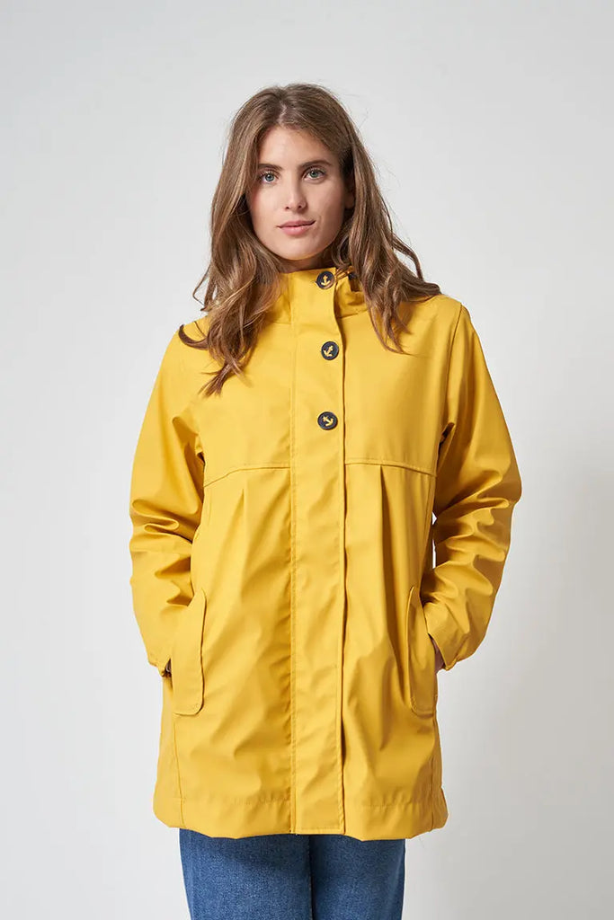 Chubasquero marinero con capucha y forro, para niño amarillo medio liso con  motivo - Vertbaudet