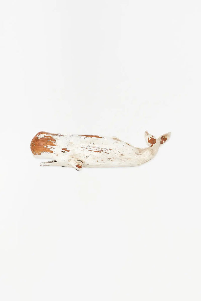 Cachalote blanco en resina envejecida - D1916 Batela