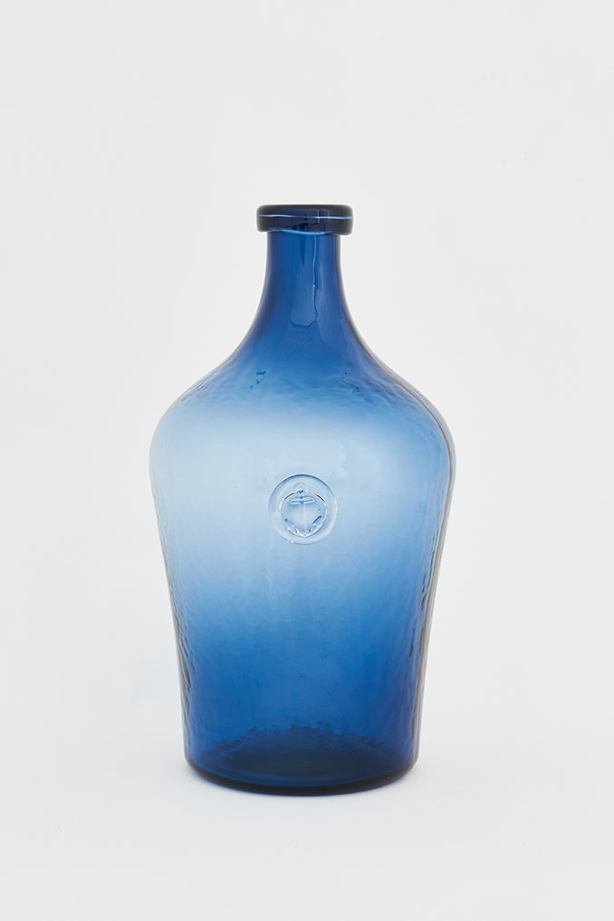 Botella de cristal con sello ancla ø: 17,5 cm - h: 33 cm