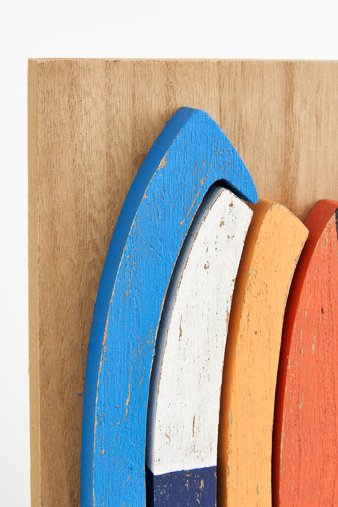 Cuadro de madera con tablas de surf - BATELA SURF