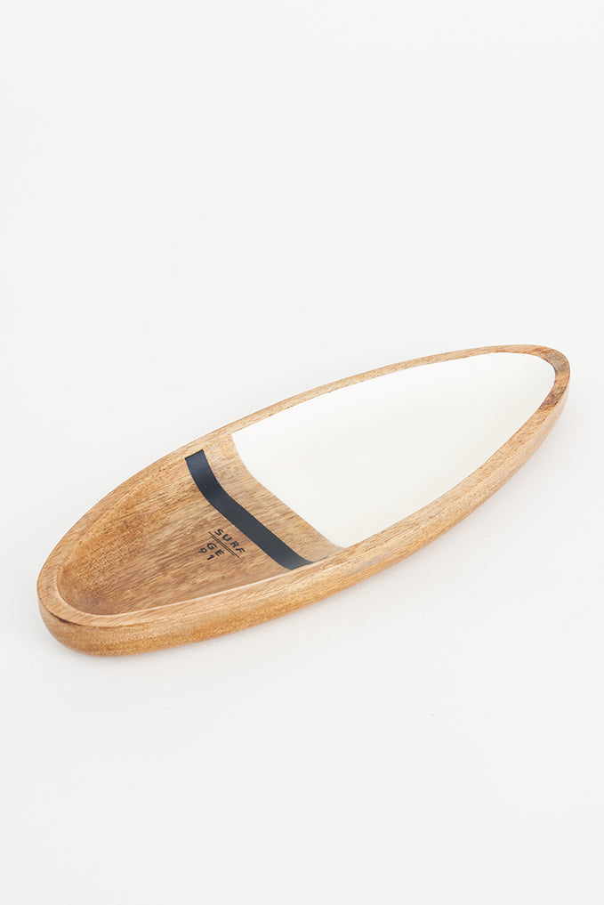 Bandeja tabla de surf pequeña en madera