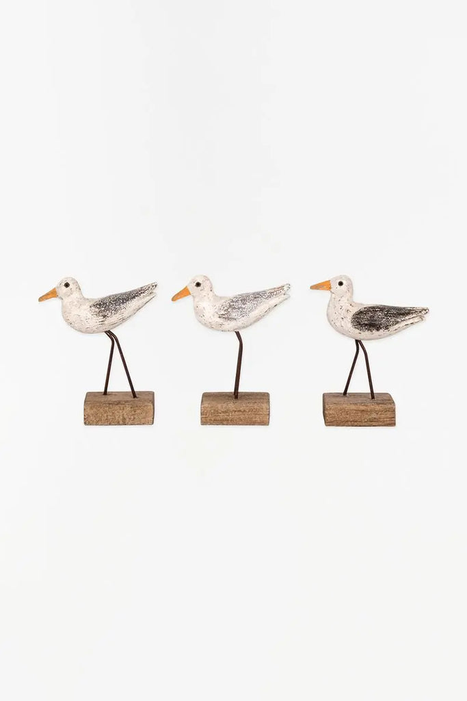 Set de 3 Pájaros con base de madera - D1968 Batela