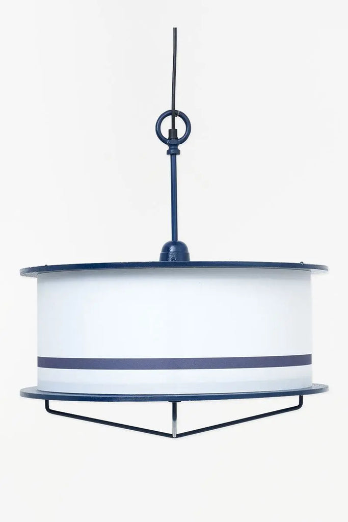 Lámpara de metal techo blanca y azul - D1231 Batela