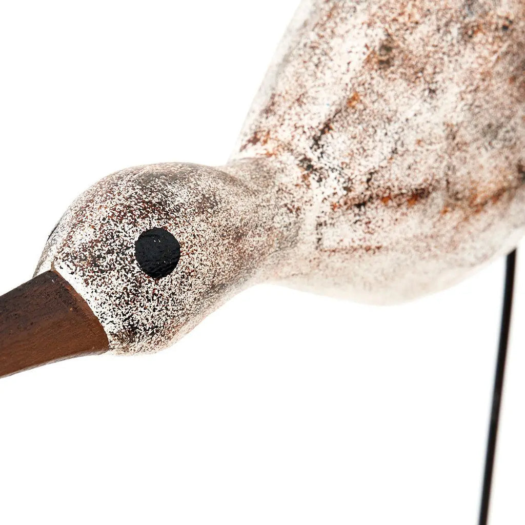 Pájaro costero hecho en madera patas finas de metal - D2256 Decoración Náutica Batela