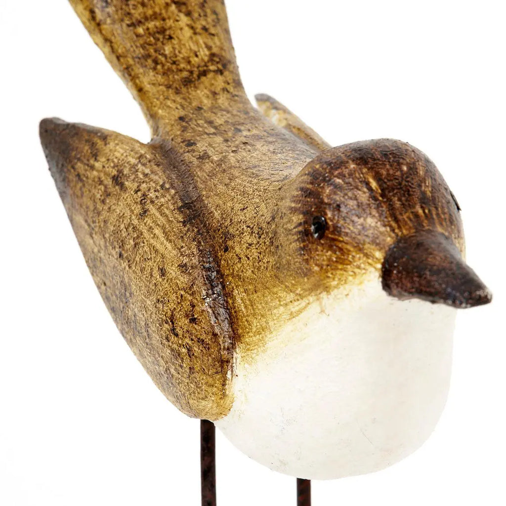 Pájaro costero hecho en madera patas metal - D2255 Decoración Náutica Batela