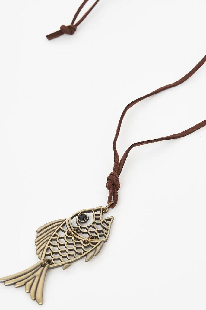 Wooden Fish Necklace 